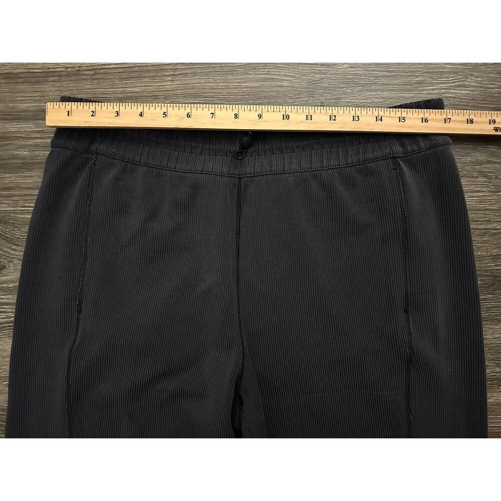 Lululemon Ribbed Softstreme Mid-Rise Wide-Leg Cropped Pant 25" Graphite Grey 14 - Picture 4 of 8